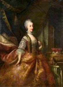 Johann Gottfried Auerbach Archduchess Maria Amalia of Austria Norge oil painting art